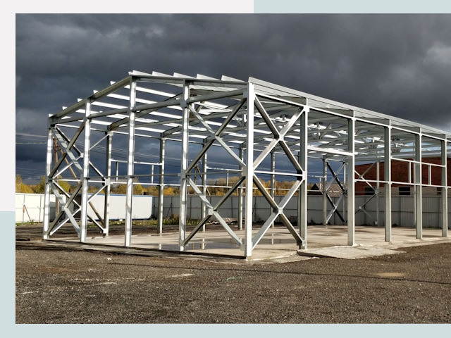 Двускатные ангары в Коркино от 623 руб. за квадрат