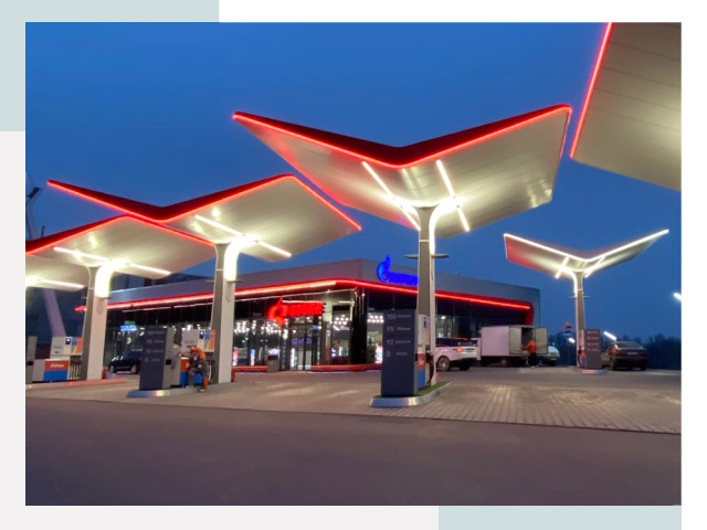 Навесы для АЗС в Коркино
