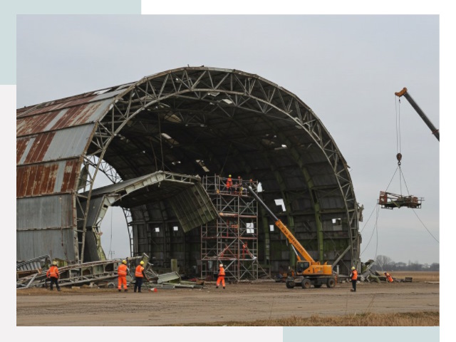 Демонтаж ангаров в Коркино