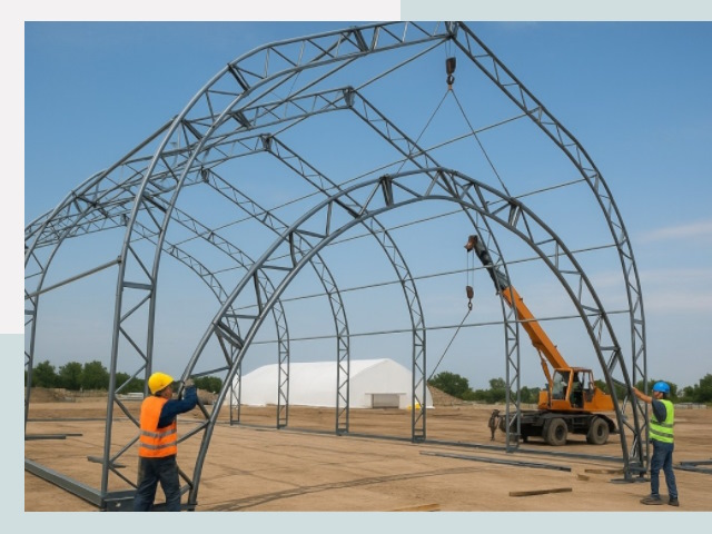 Монтаж ангаров в Коркино от 623 руб. - Надежно и быстро